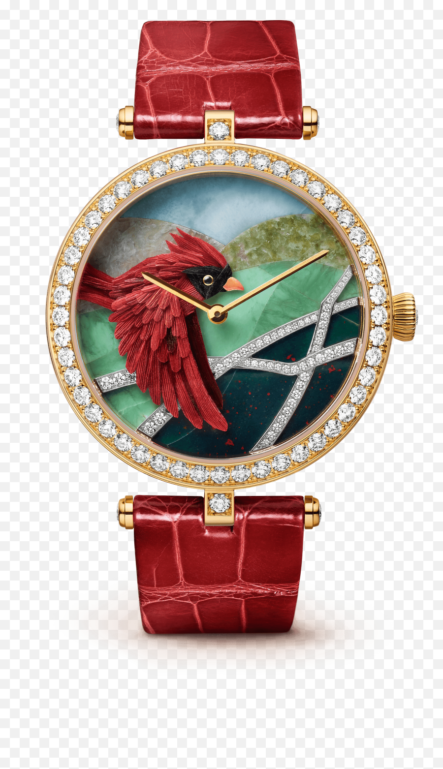Lady Arpels Cardinal Carmin Watch - Vcaro4ka00 Van Cleef Van Cleef Arpels Ballerine Emoji,Cardinal Bird Facebook Emoticon