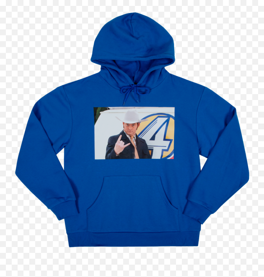 Ron Burgundy Champ Blue Hoodie - Hooded Emoji,Ron Burgundy Trapped In A Glass Case Of Emotion