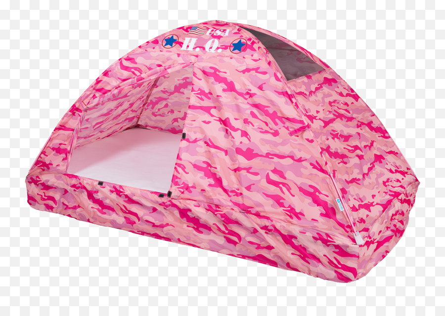 Pink Camo Bed Tent - Girly Emoji,Pink Emojis Bed Spreads