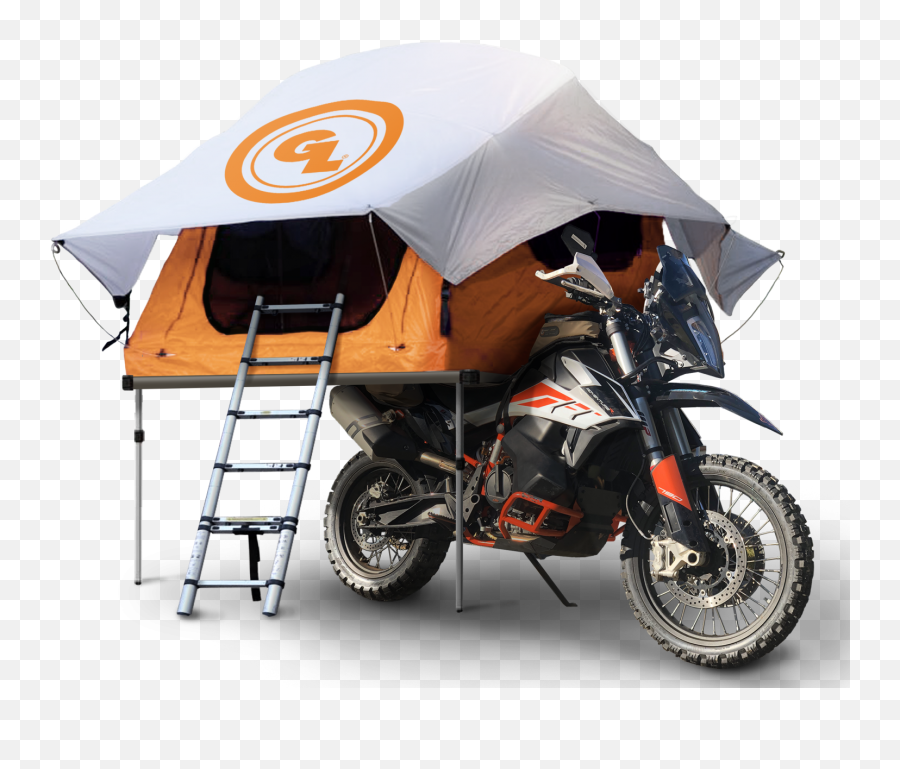 First Motorcycle Roof Tent - Giant Loop Tent Emoji,Motorcycle Emoticons For Facebook