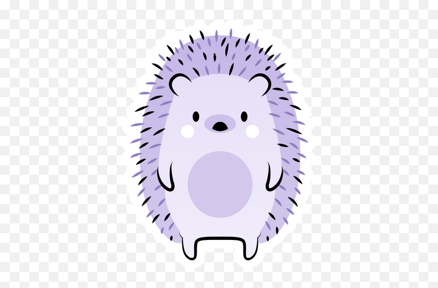 Purple Hedgehog Sticker - Sticker Mania Sticker Purple Animal Emoji,What Does The Sloth Eating Pizza Emoji Mean