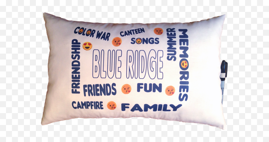 Custom Emoji Camp Words 19x12 Pillow - Decorative,Emoji Pillow