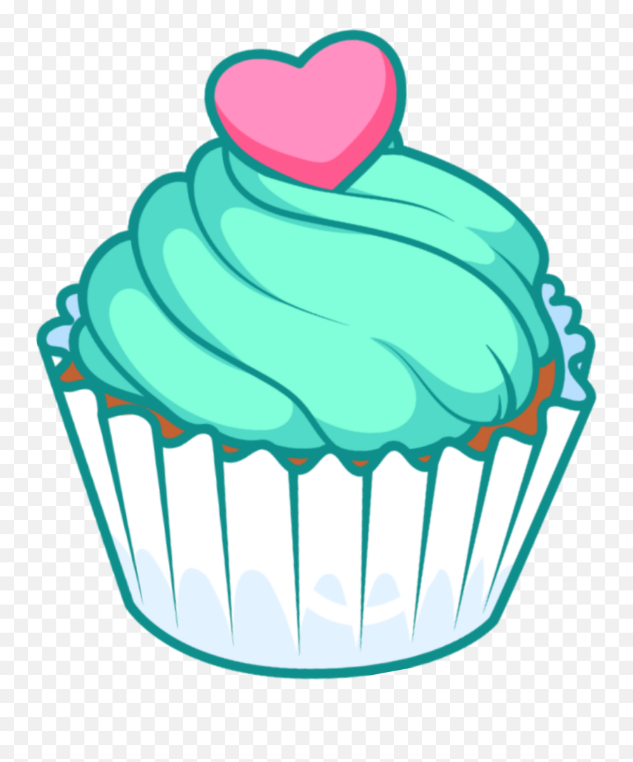 Cupcake Cake Heart Love Sticker - Cupcake Emoji,Heart Emoji Cake