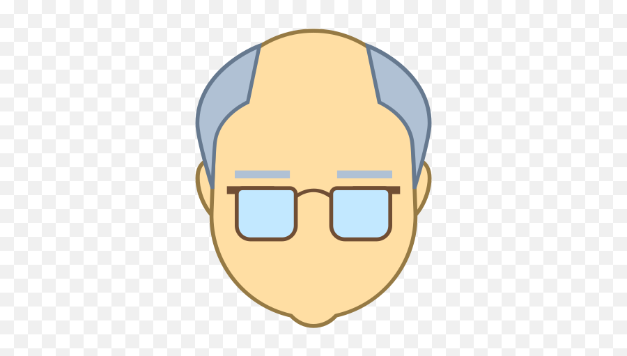 Retired Icon - Oldman Face Cartoon Png Emoji,Retired Emoji