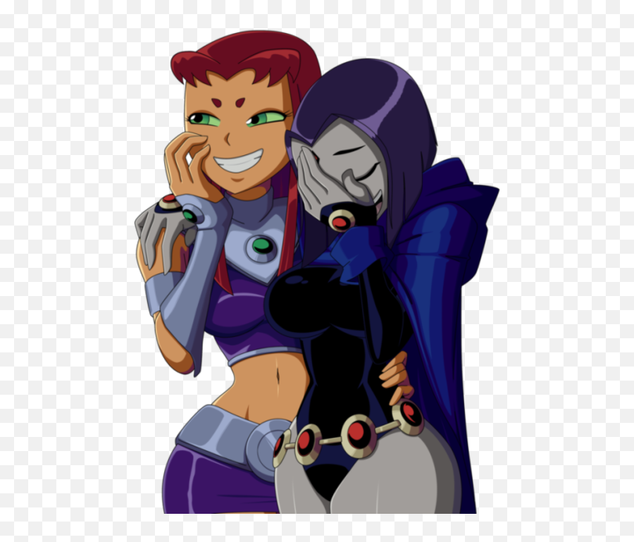 Teens Laughing - Raven And Starfire Emoji,Raven Teen Titans Emotions