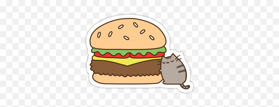 Pusheen Burger - Pusheen Burger Emoji,Pusheen Emojis Messenger