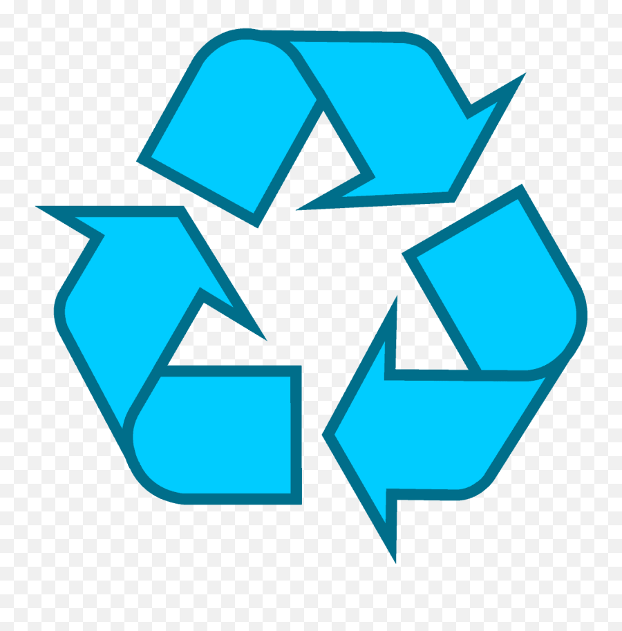 Recycling Symbol - Recycling Logo Blue Emoji,Solid Color Vs Outline Emoji