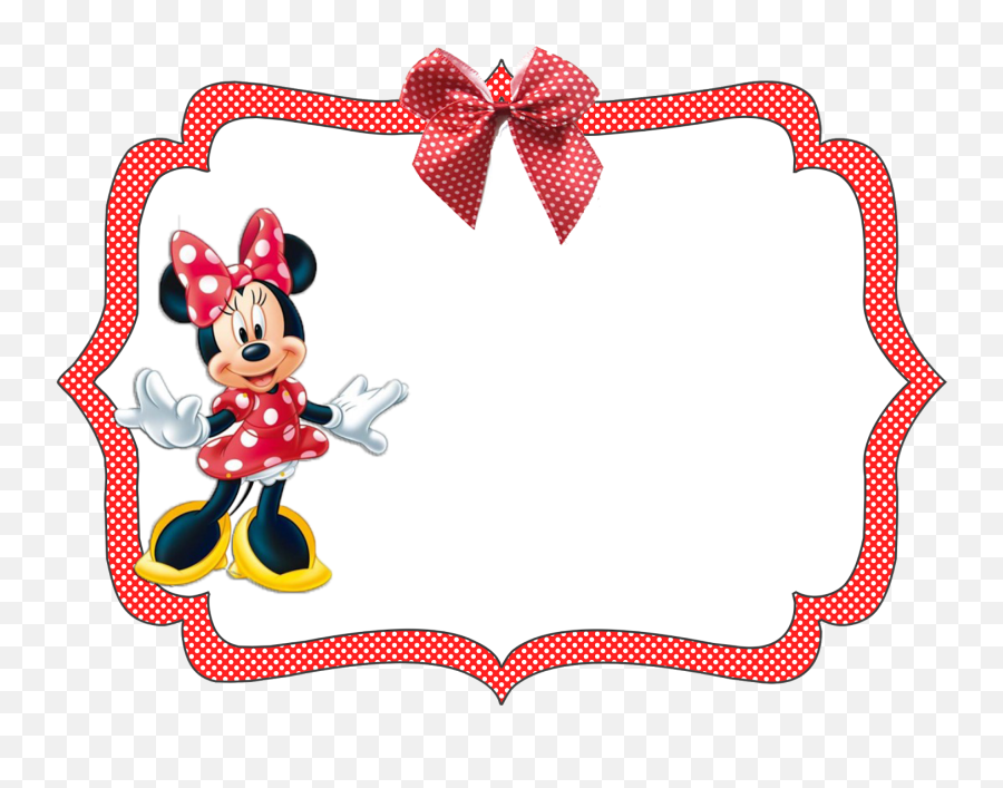 Kit De Festa Digital Bosque Encantado - Minnie Mouse Name Tag Design Emoji,Tema De Festa Emoticon