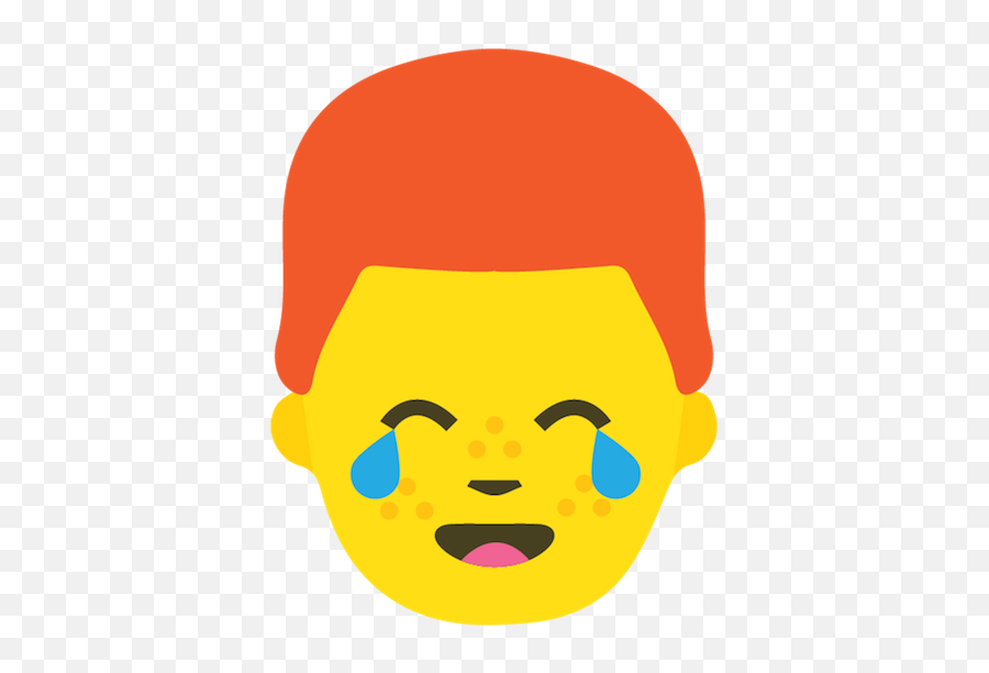 Redhead Emoji Stickers By Asa Bowes - Happy,Winking Anime Emoticon