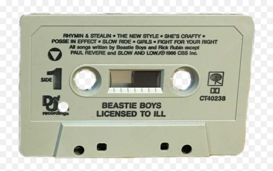 Casette Tape Casettetape Sticker By Brookitx - Beastie Boys Cassette Licenced To Ill Emoji,Fighting Emoji Text Tumblr