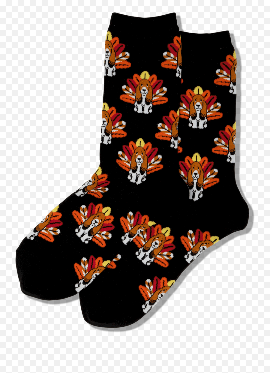 Womens Turkey Dog Crew Socks - Girly Emoji,Turkey Dinner Emoji