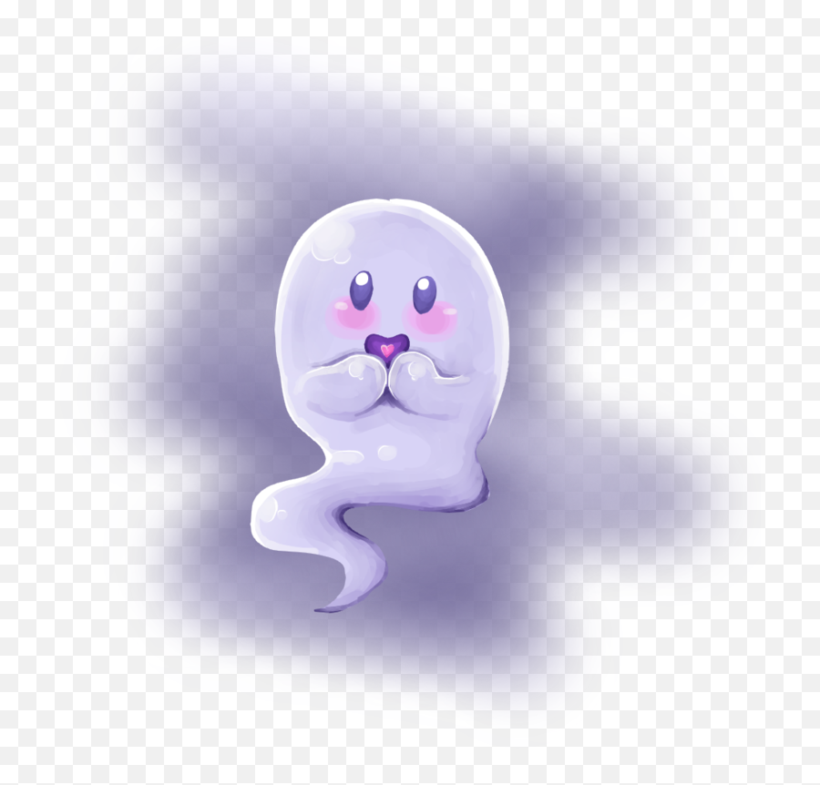 Cute Ghost By Meeps - Supernatural Creature Emoji,Smiling Ghost Emoji