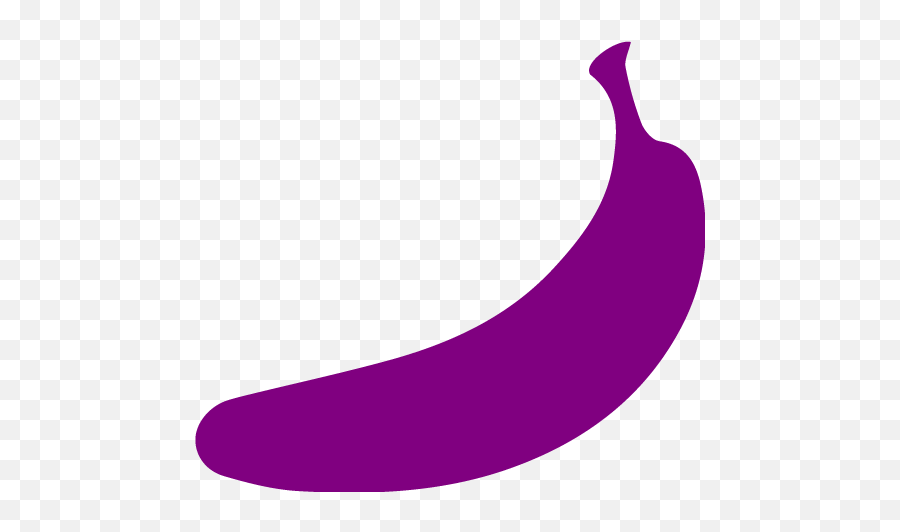 Purple Banana 2 Icon - Free Purple Fruit Icons Purple Banana Png Emoji,Banana Emoticon From Behind