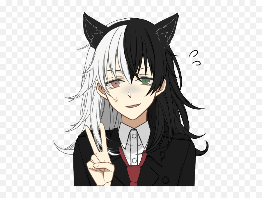 Genderbend Ranboo Sure - Fictional Character Emoji,Neko Head Emotion Ears