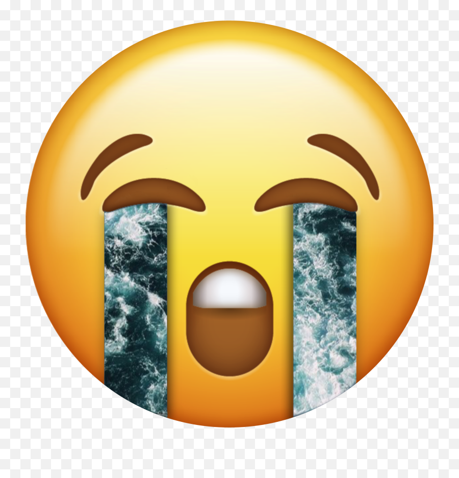 Emoji Cryingemoji Ocean Sticker By Mxn,Emojis Png Ocean