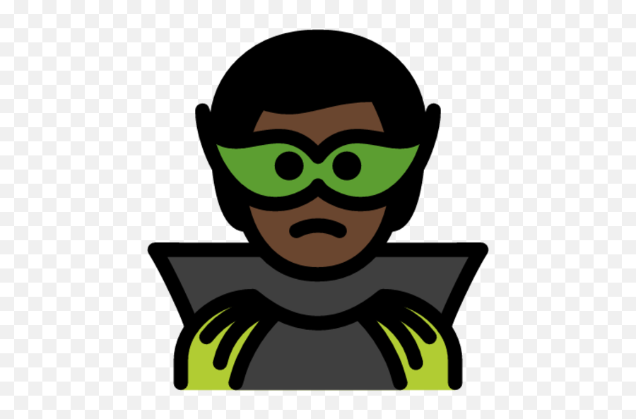 Man Supervillain Dark Skin Tone Emoji - Download For Free,Dark Skin Emojis