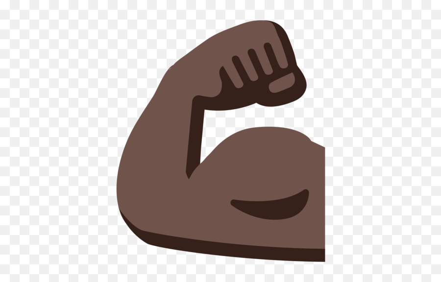 Flexed Biceps With Dark Skin Tone Emoji,Flex Emoji Png