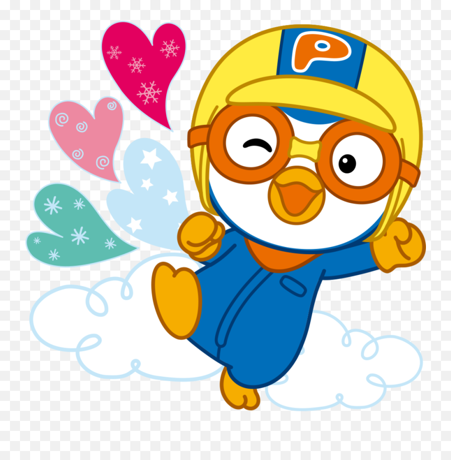 Love Pororo The Little Penguin Vidio Stickers For Whatsapp Emoji,Penguin Emoji Whatsapp