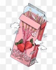 Pocky Strawberry Sticker - Superfood Emoji,Pocky Emoji