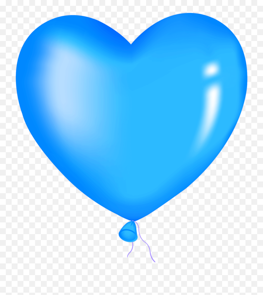 Blue Heart Balloon Png Image Free - Transparent Heart Balloon Png Emoji,Blue Heart Emoji