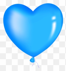 Blue Heart Balloon Png Image Free - Transparent Heart Balloon Png Emoji,Blue Heart Emoji