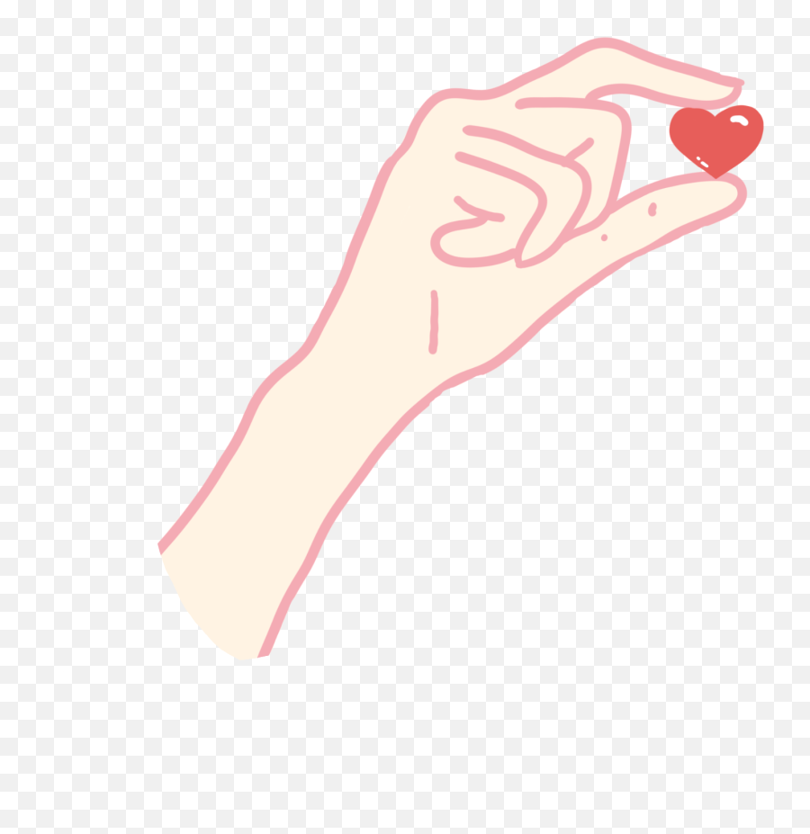 Hand Fingers Heart Fingerheart Cute Sticker By Samera - Sign Language Emoji,Finger Heart Emoji