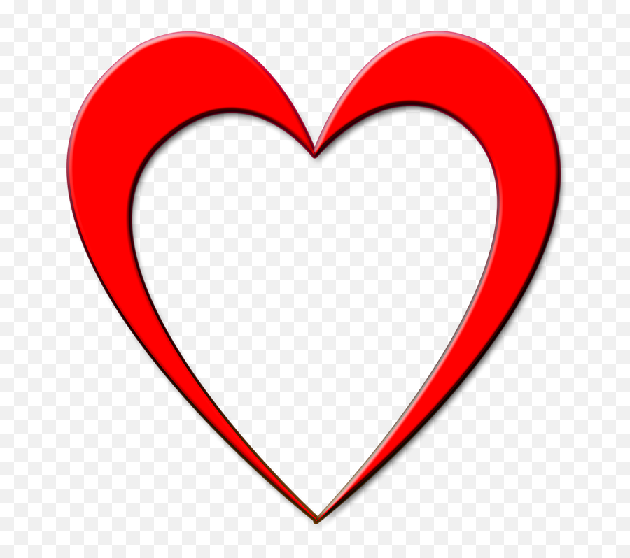 Red Heart Outline Design Love - Red Heart Outline Heart Icon Free Use Emoji,Friend Heart Emoji