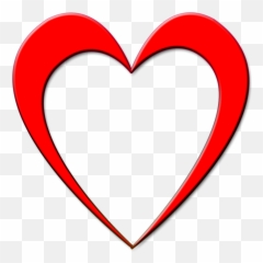 Red Heart Outline Design Love - Red Heart Outline Heart Icon Free Use Emoji,Friend Heart Emoji