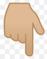 Backhand Index Pointing Down Emoji With Medium - Light Pointing Down Emoji Png,Down Emoji