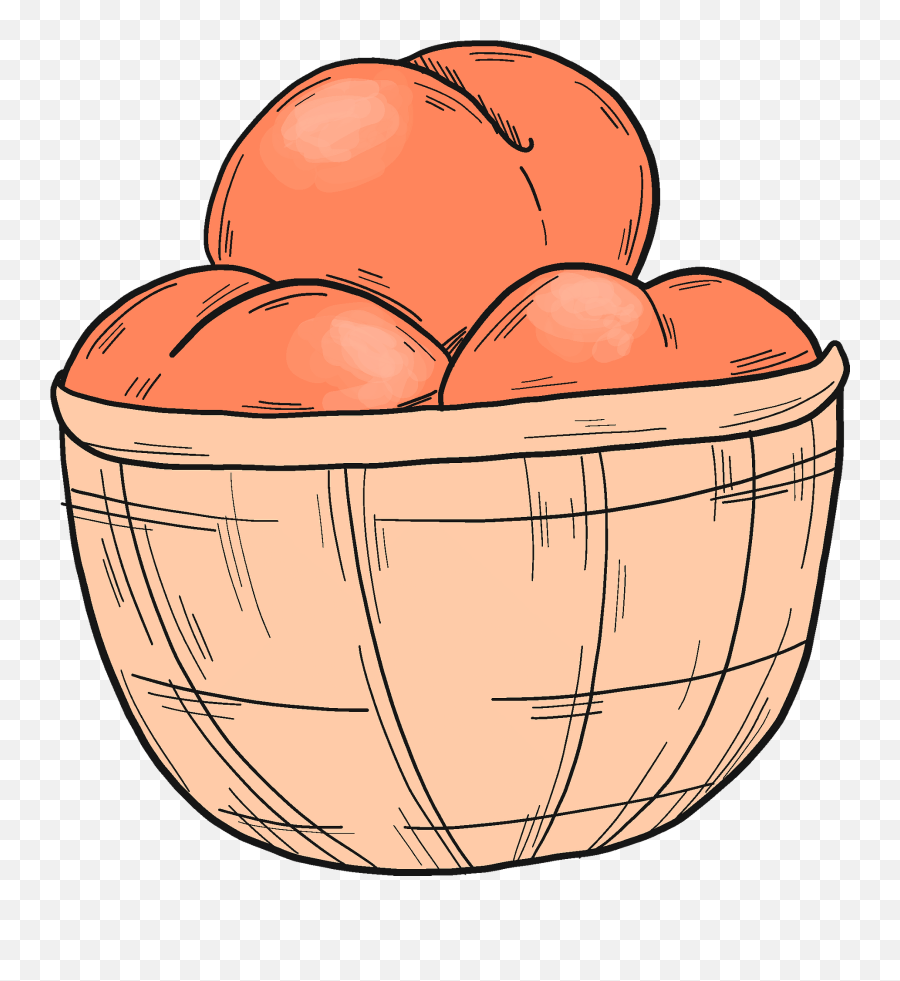 Peaches In A Bowl Clipart - Peaches In A Bowl Art Emoji,Peach Emoji Transparent Background