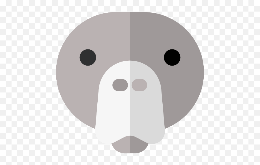 Face Animal Head Front Animals Walrus Outline Frontal - Dot Emoji,Cow Emoticons Png
