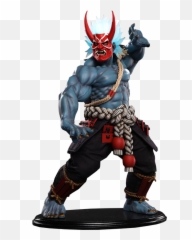 Oni Akuma Summer Demon By Pcs Collectibles - Street Fighter Akuma Mask Street Fighter Emoji,1/6 Scale Emotion Face Sculpt
