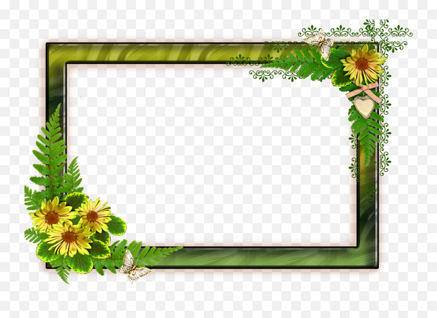 Flower Frame Png - Background Photo Frame Png Emoji,Birthday Emoticons Deviantart
