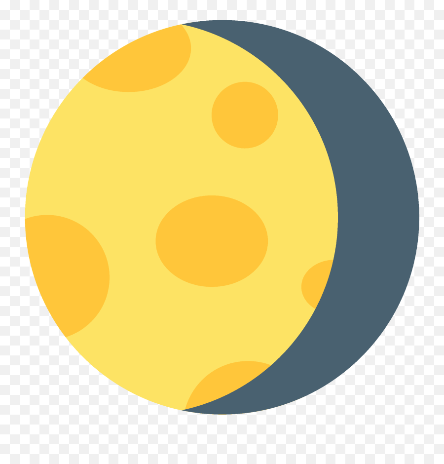 Waning Gibbous Moon Symbol - Waning Gibbous Moon Cartoon Emoji,Cresent Moon Emoji