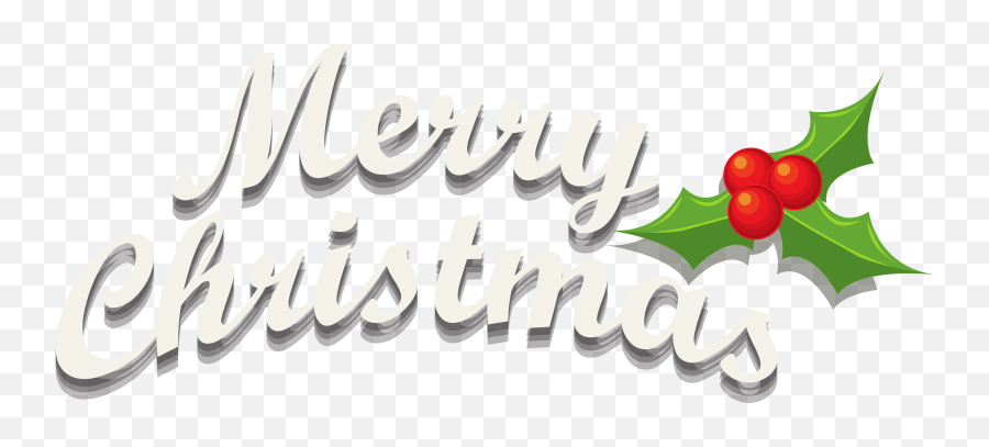 Merry Christmas Decor With Mistletoe Png Clipar - Transparent Background Merry Christmas Png Emoji,Mistletoe Emoji