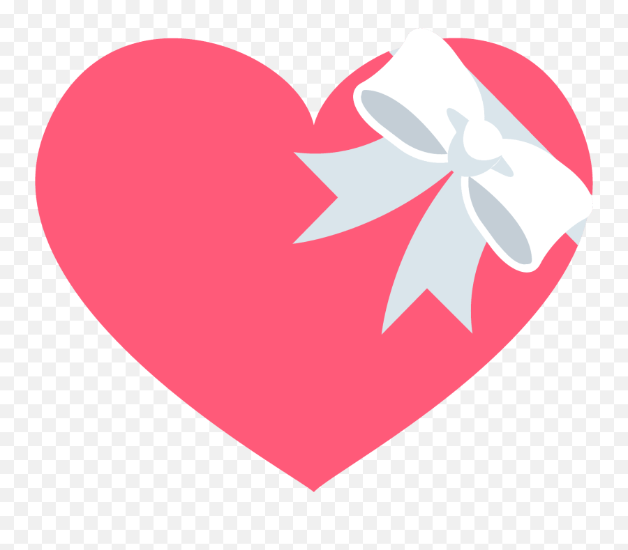 Heart With Ribbon Emoji Clipart - Heart With Ribbon Emoji Png,Ribbon Emoji
