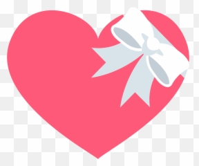 Heart With Ribbon Emoji Clipart - Heart With Ribbon Emoji Png,Ribbon Emoji