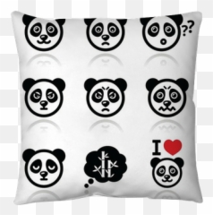Panda Bear Icons Set - Figurinha Fui Panda Triste Emoji,Kawaii Throwing Emoticon