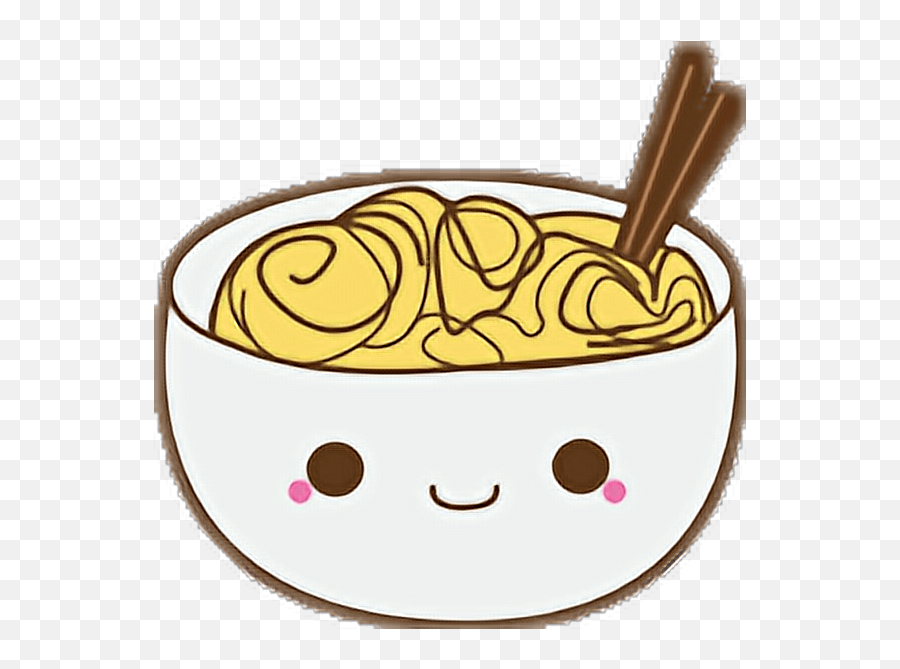 Kawaii Bowl Of Noodles Clipart - Full Size Clipart 1120348 Comida Kawaii Emoji,Ramen Emoji