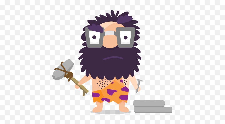 Cave Man Emoticon Emoji Sticker - Fictional Character,Emoji Inventor