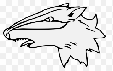 Badgers Head Erased - Heraldic Badger Emoji,Lines In Art Emotion