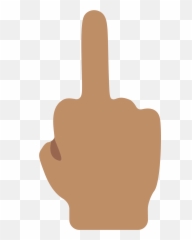 Middle Finger Emoji Clipart - Middle Finger Transparent Background,Crossing Fingers Emoji
