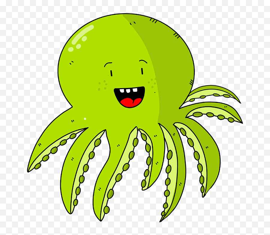 Fish Sea Squid Animal Ocean - Octopus Emoji,Octopus Emotions
