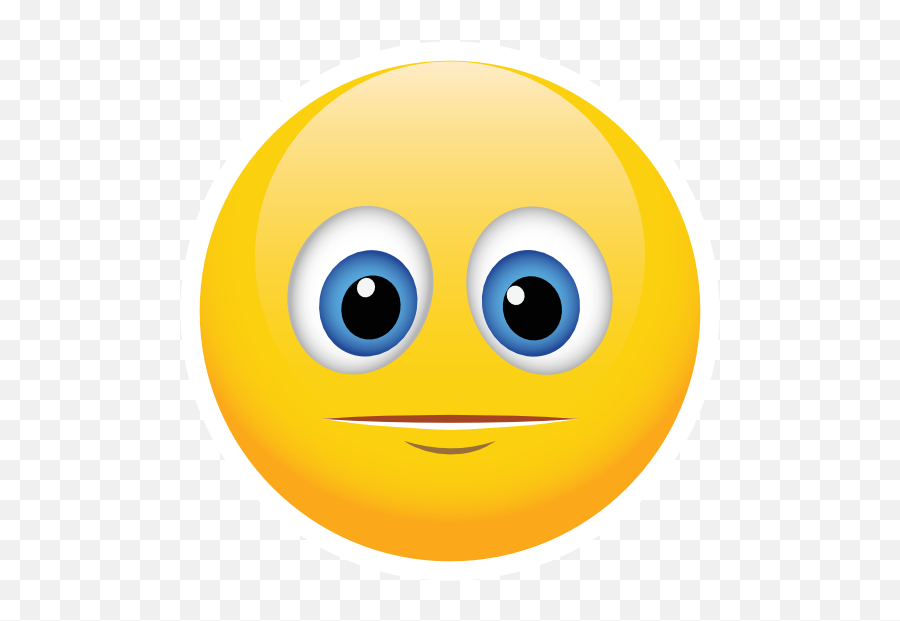 Cute Blank Expression Emoji Sticker - Happy,Patriot Emoji