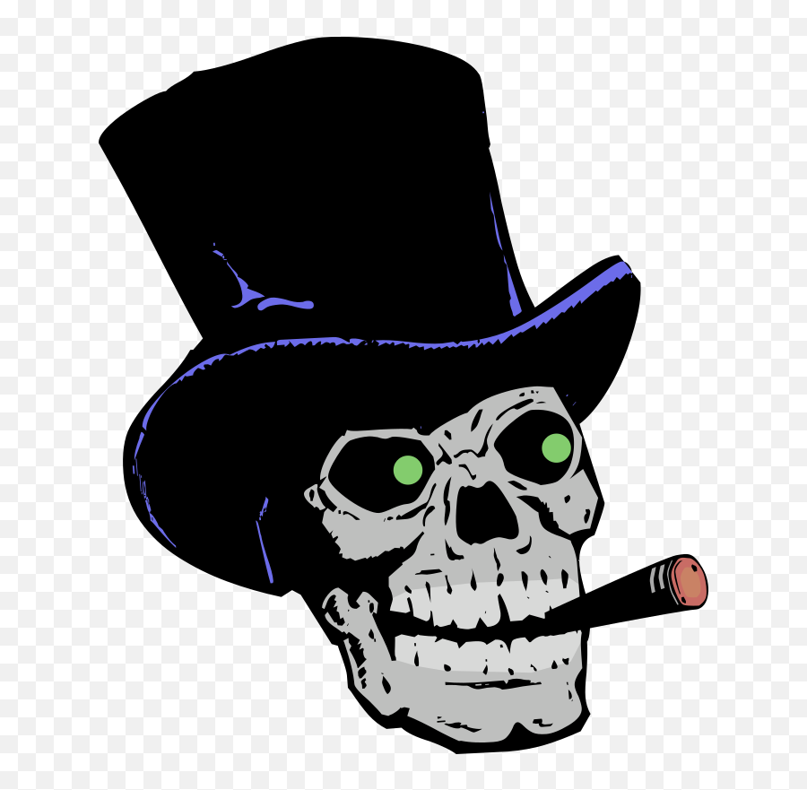 Openclipart - Clipping Culture Emoji,Skull And A Top Hat With Computer Emoticons