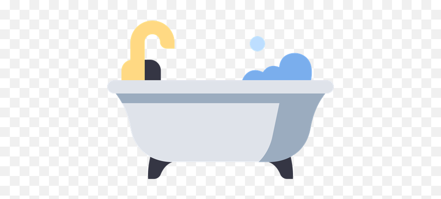 Bathtub Flat Interior Design Icons Emoji,Bath Emoji