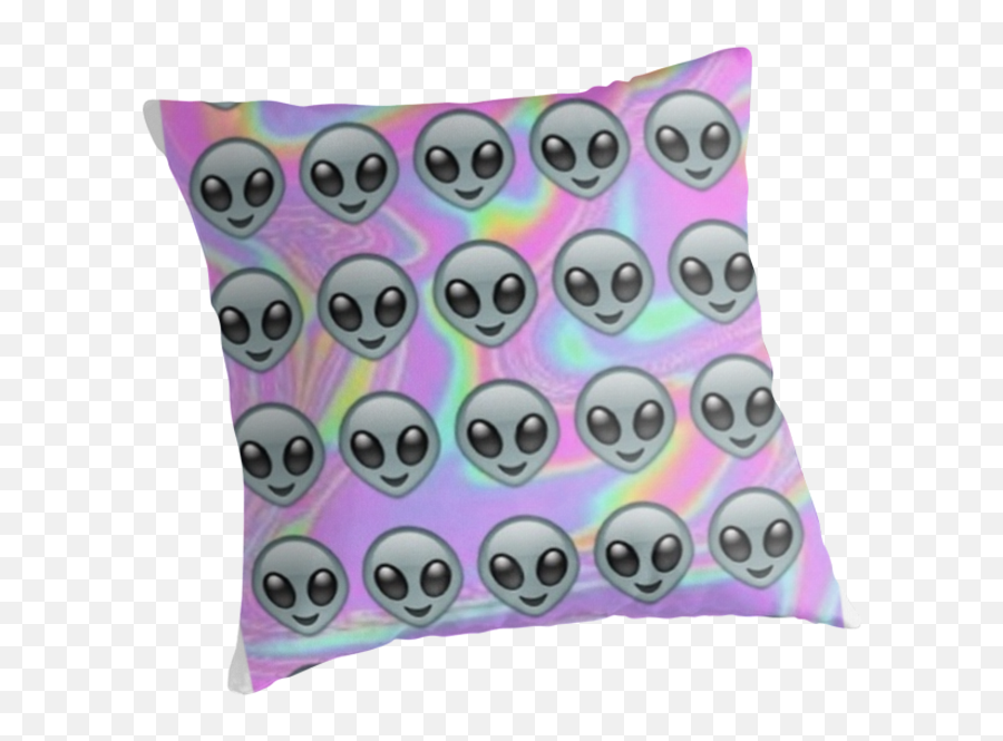 Download Hd Alien Emoji Holographic - Portable Network Graphics,Moon Emoji Pillows