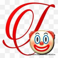 Monica Michielin Alphabets Clown Emoticon Emoji Alphabet Png - Emoji Clown,Cute Clown Emoji