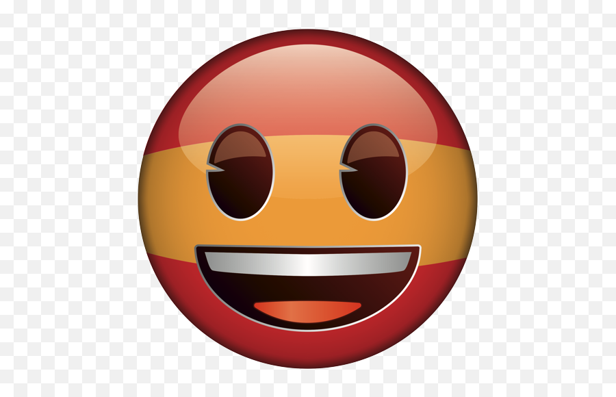 Grinning Face Coloured Spain - Happy Emoji,Colored Emoji