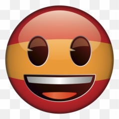 Grinning Face Coloured Spain - Happy Emoji,Colored Emoji